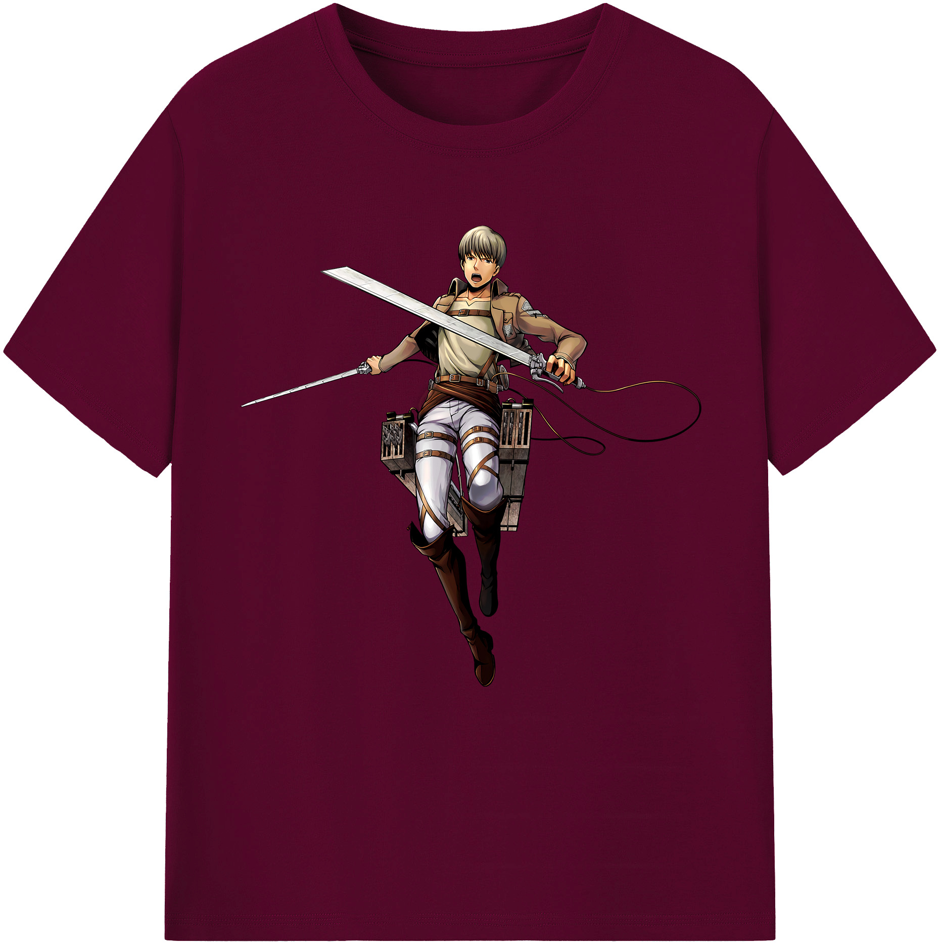 （画像用） 進撃の巨人 Attack on Titan レディースカジュアルプリントTシャツ（綿100％）